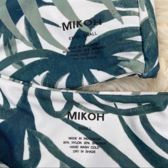 Mikoh Blue and White Palm Print Bikini - Picture 4 of 5